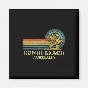 Bondi Beach Australien Familienurlaub Vintage Palm Magnet
