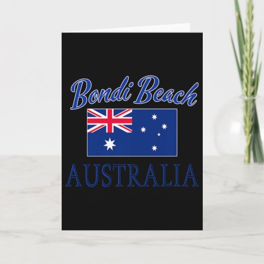 Bondi Beach Australien Flagge Karte (Vorderseite)