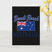 Bondi Beach Australien Flagge Karte (Gelbe Blume)