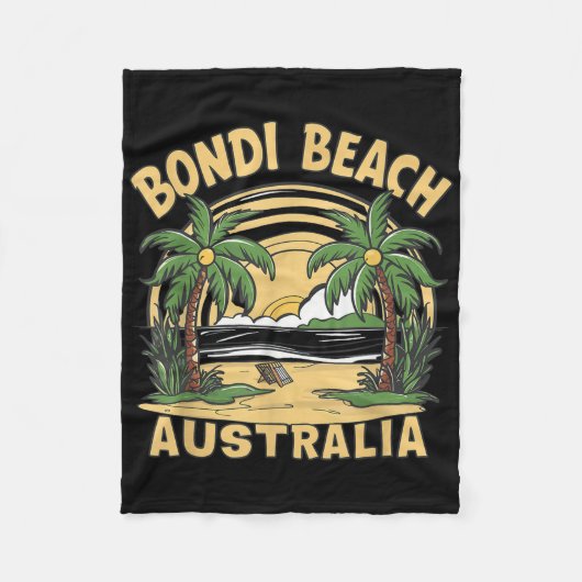 Bondi Beach Australien Fleecedecke (Vorderseite)