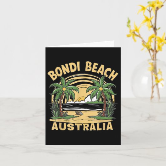 Bondi Beach Australien Karte (Gelbe Blume)