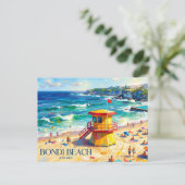 Bondi Beach Australien Postkarte (Stehend Vorderseite)