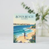 Bondi Beach Australien Postkarte (Stehend Vorderseite)