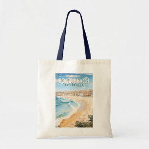 Bondi Beach Australien Reise Kunst Vintage Tragetasche