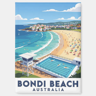 Bondi Beach Australien Reise Magnet