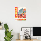 Bondi Beach Australien Retro-Reise Poster (Heimbüro)