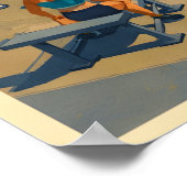 Bondi Beach Australien - Vintage-Reiseposter Poster (Ecke)