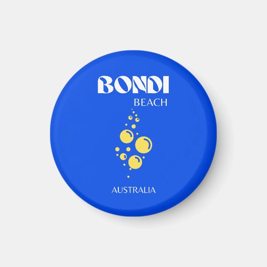 Bondi Beach, Bondi Beach Travel Art, Blue Magnet (Vorne)