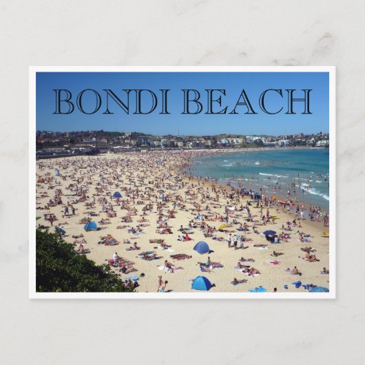 Bondi Beach neues Jahr Postkarte (Vorderseite)