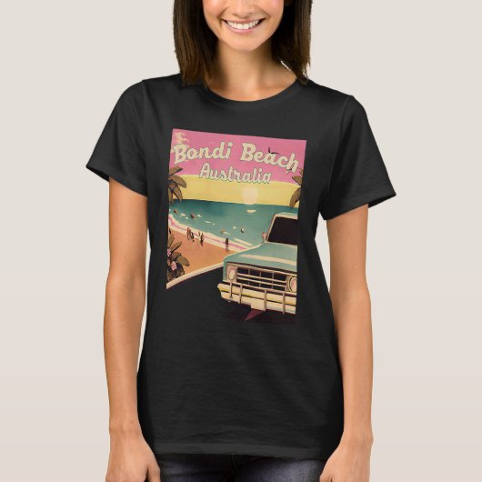Bondi Beach Retro Beach Vacation Graphics Australi T-Shirt (Vorderseite)