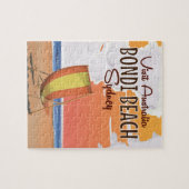 Bondi Beach Vintage Travel Poster Puzzle (Horizontal)