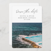 Bondi Beach Wedding Sydney Save the Date Einladung (Vorne/Hinten)