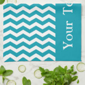 Bondi Blue Wave Zickzack anpassbar Geschirrtuch (Gefaltet)