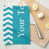 Bondi Blue Wave Zickzack anpassbar Geschirrtuch (Viertel Falte)