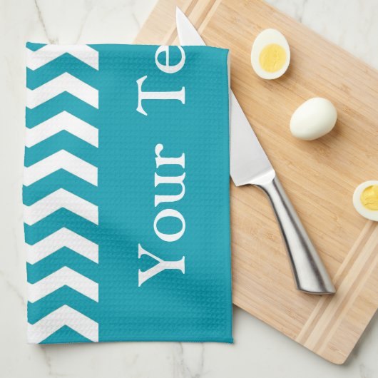 Bondi Blue Wave Zickzack anpassbar Geschirrtuch (Viertel Falte)