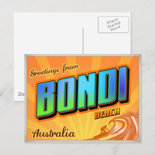 BONDI POSTKARTE (Vorne/Hinten)