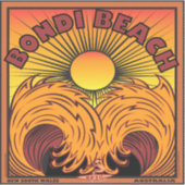 BONDI-STRAND AUSTRALIEN AUFKLEBER (Vorderseite)