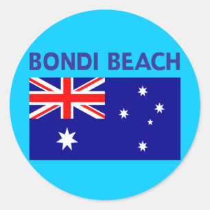 BONDI STRAND Australient-shirts und -produkte Runder Aufkleber