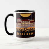 Bondi Strand-Pavillon-Schwarz-Tasse Tasse (Links)