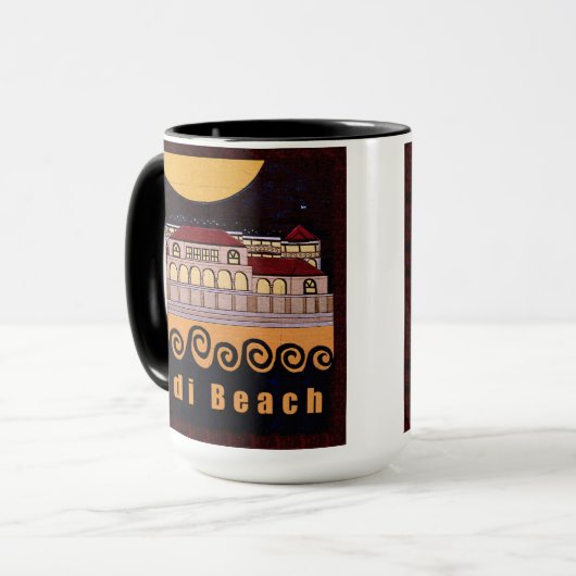 Bondi Strand-Pavillon-Schwarz-Tasse Tasse (Vorderseite Links)