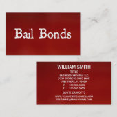 Bonds Red Business Card Visitenkarte (Vorne/Hinten)