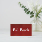 Bonds Red Business Card Visitenkarte (Stehend Vorderseite)
