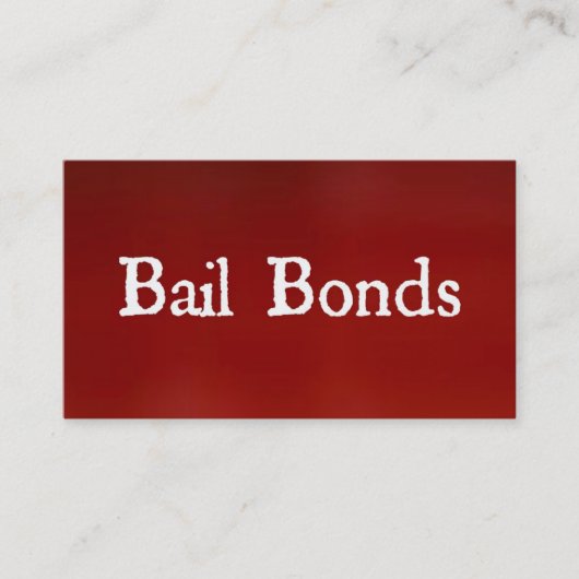 Bonds Red Business Card Visitenkarte (Vorderseite)