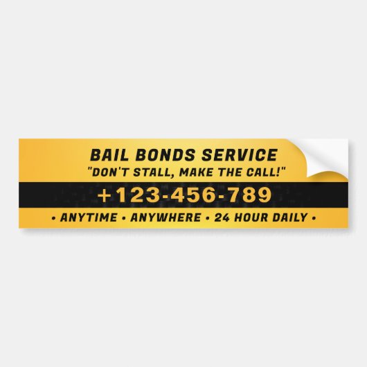 Bonds Service | Dunkelorange Autoaufkleber (Vorne)