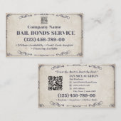 Bonds Service | Klassisches Vintag Visitenkarte (Vorne/Hinten)