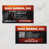 Bonds Service | Schwarz-Rot Visitenkarte (Vorne/Hinten)