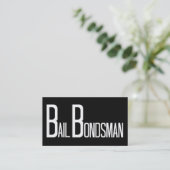 Bondsman Black Simple Business Card Visitenkarte (Stehend Vorderseite)