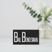 Bondsman Black Simple Business Card Visitenkarte (Stehend Vorderseite)