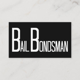 Bondsman Black Simple Business Card Visitenkarte