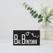 Bondsman Black Simple Business Card Visitenkarte (Stehend Vorderseite)