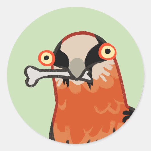 Bone Apettit Runder Aufkleber (Vorderseite)