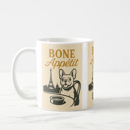 Bone Appétit French Bulldog Tasse (Links)