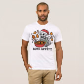 Bone Appétit: Funny Skeleton Christmas Baking T-Shirt (Vorne ganz)