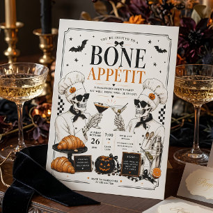 Bone Appétit Halloween-Dinnerparty  Feiertagskarte