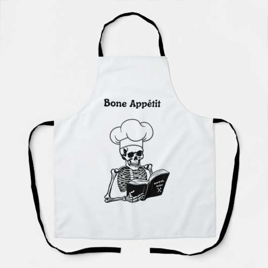 Bone Appétit Halloween Skeleton Koch Schürze (Vorderseite)