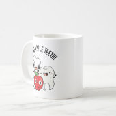Bone Apple Teeth Funny Bona Appetit Pun Kaffeetasse (Vorderseite Links)