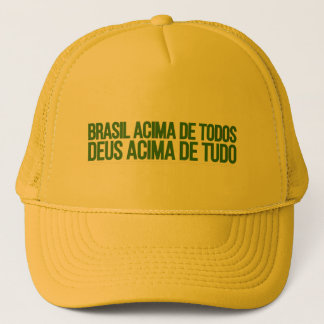 Boné Brasil Acima de Tudo Deus Acima de Todos Truckerkappe