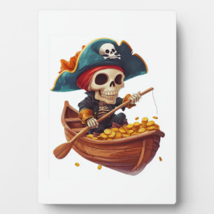 Bone Buccaneer – Lustiger Piratenschädel Fotoplatte
