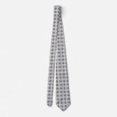 Bone Cancer Awareness Plaid Gray Ribbon Krawatte (Rückseite)