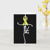 Bone Cancer Faith Sarcoma Bone Cancer Awareness Su Karte (Gelbe Blume)