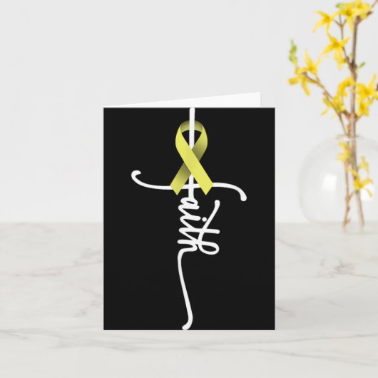Bone Cancer Faith Sarcoma Bone Cancer Awareness Su Karte (Gelbe Blume)