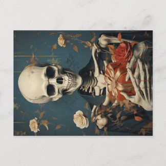 Bone-Chilling Greetings Postcard for Skull Art Fan Postkarte