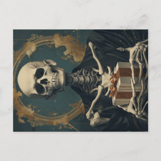 Bone-Chilling Greetings Postcard for Skull Art Fan Postkarte