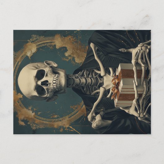 Bone-Chilling Greetings Postcard for Skull Art Fan Postkarte (Vorderseite)