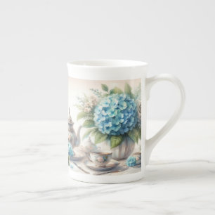 Bone China Dusty Blue Spezial-Teeparty-Tasse Porzellantasse