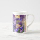 Bone China Tasse mit Irisblumen (Rechts)